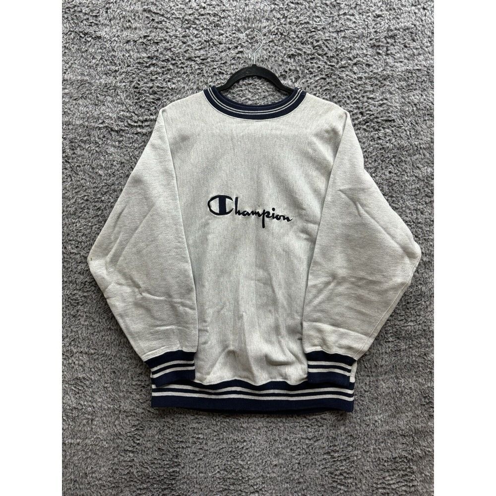 Vintage 90s champion USA Made Reverse Weave‎ Pullover Two Tone Crewneck Mens XL